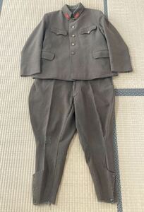  Japan army military uniform 9 . type winter . hakama top and bottom .. little . collar chapter attaching tricot cloth short hakama . size largish that time thing army . the truth thing land army war hour middle .. Japan land army 