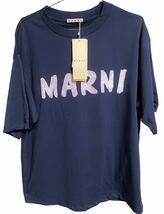 MARNI ネイビー　Tシャツ　マルニ　マルジェラ　MM6 42_画像1