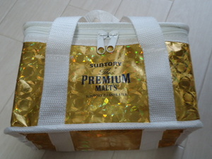 サントリー プレミアムモルツ 金色 クーラーバッグ 保冷バッグ ノベルティ 非売品　350ml ６缶収納可能サイズ