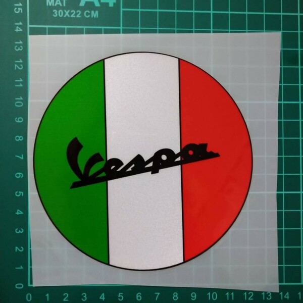 イタリア　ベスパ　Vespa バイク　オートバイ　サイドボディー　スクーター　ステッカー　転写シール