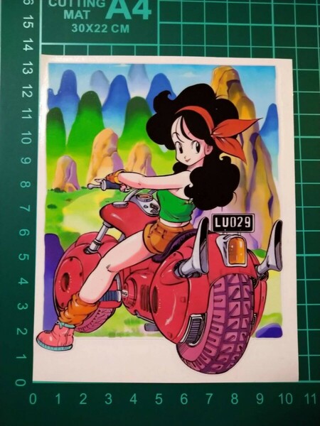 バイク　オートバイ　バイカーガール　リボン　ピンク　日本の女の子 痛車 ステッカー