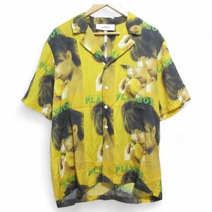 未使用 SOULLAND ソウルランド Orson Playboy Shirt In Yellow 半袖 オープンカラー シャツ Mサイズ イエロー系