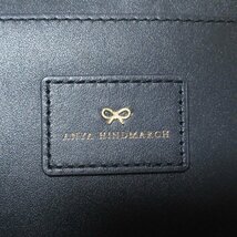 新品同様 ANYA HINDMARCH アニヤハインドマーチ NEESON CIRCUS ニーソン レザー リボン メッシュ トートバッグ ネイビー_画像6