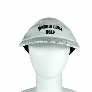 新品同様 MARK&LONA マークアンドロナ ロゴ刺繍 ゴルフバイザー サンバイザー 帽子 MLF-2A-FC16 F ライトブルー J0402