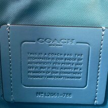 美品 COACH コーチ メトロポリタン ソフトパック レザー ボディーバッグ 788 ブルー_画像8