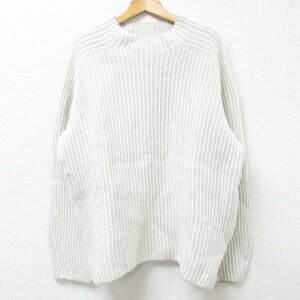 美品 22AW Theory セオリー BICOLOR MOCK NK WARM CASH モックネック 長袖 セーター ニット S オフホワイト ◆