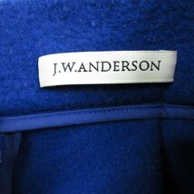 美品 JW Anderson ジェイダブリューアンダーソン ミディ丈 ミモレ丈 フレア タックプリーツスカート UK6 ブルー ◆_画像4