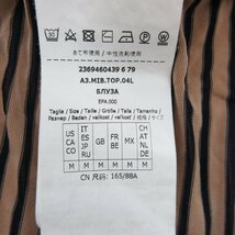 新品同様 23AW Max Mara マックスマーラステュディオ ボーダー柄 クルーネック 長袖 カットソー Tシャツ M ブラウン×ブラック ◆_画像5