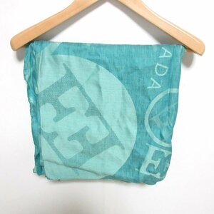 прекрасный товар ESCADA Escada большой размер шарф шаль палантин голубой *