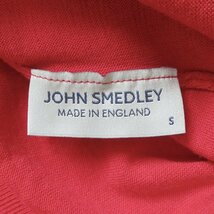 美品 JOHN SMEDLEY ジョンスメドレー ウール100% 長袖 モックネック ニットカットソー セーター S レッド ◆_画像4