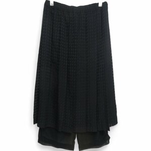 美品 09AW COMME des GARCONS COMME des GARCONS コムデギャルソン コムコム 千鳥柄 レイヤード イージーパンツ スカッツ S ブラック