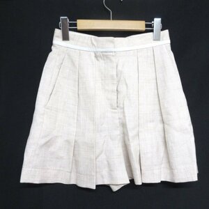 新品同様 21SS STELLA McCARTNEY ステラマッカートニー リネンブレンド キュロットパンツ ショートパンツ 38 アイボリー