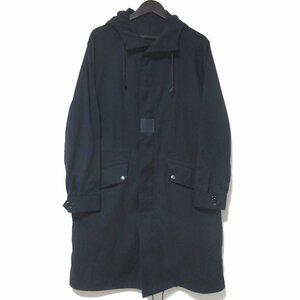 美品 20AW uniform experiment ユニフォームエクスペリメント FRENCH HOODED LUMILET WOOL COAT フーディー モッズコート 1 ネイビー