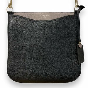  beautiful goods kate spade Kate Spade margaux Margaux Large gray n leather Cross body shoulder bag black × gray 