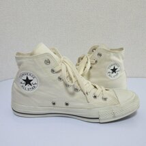 美品 CONVERSE コンバース ×MHL. コラボ ALL STAR 100 HI オールスター キャンバス ハイカット スニーカー 1CL733 26.5cm ホワイト ◆_画像3