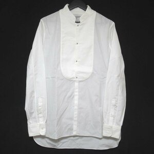 クリーニング済 美品 ALEXANDER McQUEEN アレキサンダーマックイーン スタンドカラー ドレスシャツ 16サイズ 180/96A ホワイト