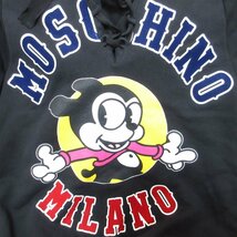 美品 MOSCHINO×Betty Boop モスキーノ×ベティブープ プリント レースアップ プルオーバー パーカー I38サイズ ブラック_画像5