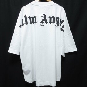 美品 Palm Angels パームエンジェルス CLASSIC LOGO OVER TEE クルーネック クラシックロゴ 半袖 Tシャツ オーバーサイズ M ホワイト