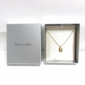 美品 ChristianDior クリスチャンディオール ヴィンテージ CDロゴ ネックレス ゴールド ◆