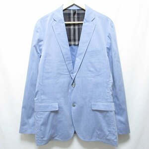  superior article BURBERRY LONDON Burberry London stripe pattern lining check single 2B tailored jacket XL blue group 