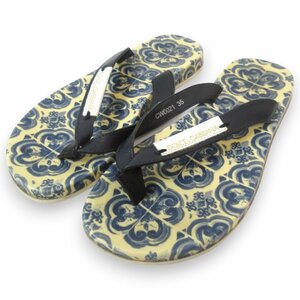  beautiful goods DOLCE & GABBANA Dolce & Gabbana mayo licca tongs Flat beach sandals 35 22.5cm corresponding blue group 
