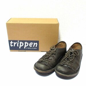 хорошая вещь trippen Trippen TODI кожа гонки выше обувь 39 25~25.5cm соответствует темно-серый *