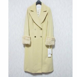  unused 22AW Diagram Diag Ram Grace Continental online complete sale model beaver wool long coat 36 yellow *