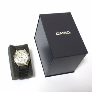 美品 CASIO カシオ ウェーブセプター ソーラー電波 アナログ ラバーバンド 腕時計 ウォッチ LWA-M145-1AJF ブラック×シルバー ◆