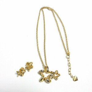  beautiful goods MOSCHINO Moschino Star necklace × earrings set Gold *