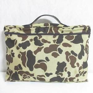  beautiful goods Herve Chapelier Herve Chapelier Duck Hunter duck camouflage pattern PC bag briefcase beige *