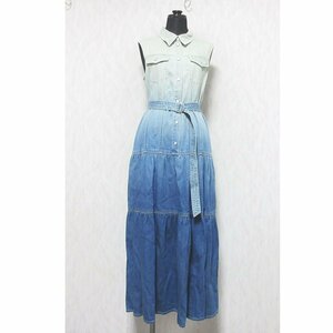  beautiful goods 22SS GRACE CONTINENTAL Grace Continental no sleeve maxi height Denim no sleeve One-piece 38 sax *