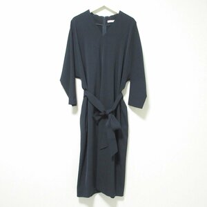  unused 22AW ICB I si- Be long sleeve V neck maxi height bell tedo One-piece large size 44 navy 061 *