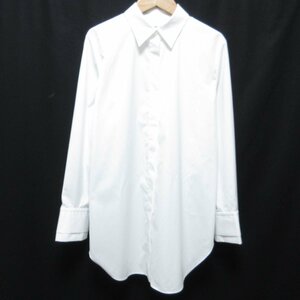  as good as new 23AW theory luxe theory ryuksLUXE COTTON LENA ratio wing button long sleeve shirt blouse 38 white 