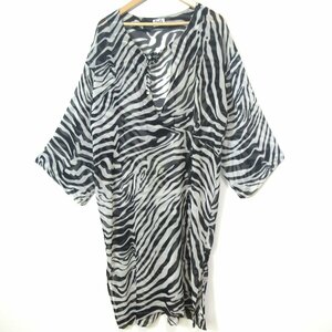 DOLCE&GABBANA BEACHWEAR Dolce & Gabbana beach wear Zebra pattern V neck Skipper sia- One-piece M black × white 