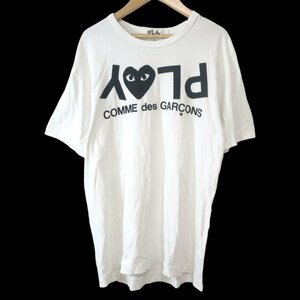 良品 AD2021 PLAY COMME des GARCONS プレイコムデギャルソン クルーネック 半袖 Tシャツ カットソー AZ-T068 XL ホワイト