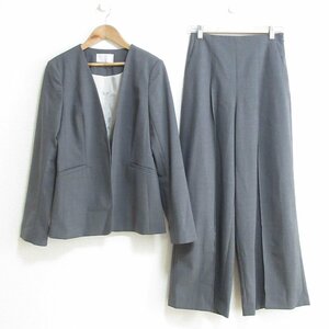 beautiful goods CELFORD cell Ford no color jacket × center Press wide pants setup suit 36/38 gray *
