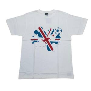 即決☆スパシオ ミッキーマウス ユニオンジャック WHT/Lサイズ 半袖Tシャツ フットサル サッカー ロンドン オリンピック 白 ホワイト
