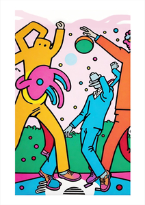 § DESING ART § 躍動シリーズ POP ポスターHIPHOP DANCE テクノ マガジン 現代美術 Andy Warhol イラスト 人物画 OP-184