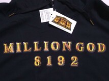 MILLION GOD 8192 ミリオンゴッド デカロゴ パーカー フーディ プルオーバー ブラック メンズ 3Lサイズ_画像3