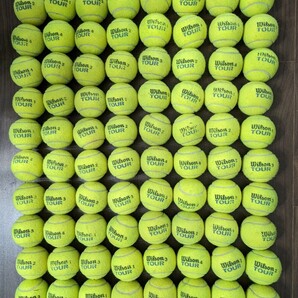 中古硬式テニスボール８０個 (＝Wilson TOUR Standard) の画像1