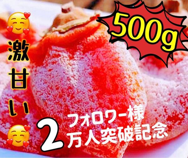 真空パック包装！肉厚でとてもジューシー　冷凍でもおいしい　訳あり　甘蜜特選干し柿500g