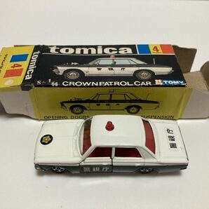 トミカ 日本製 黒箱 クラウンパトロールカー 1Aホイール 赤色灯Bタイプ 色指定箱付き    の画像9