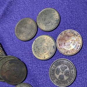 ♪ 100枚セット 香港 香港ドル 10セント黄銅貨 香港一毫 1980年（特年，5枚） エリザベス2世 ♪の画像9