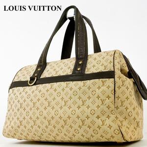 【美品】LOUIS VUITTON ルイヴィトン モノグラムミニ ジョセフィーヌGM ハンドバッグ トートバッグ ボストンバッグベージュ系 男女兼用