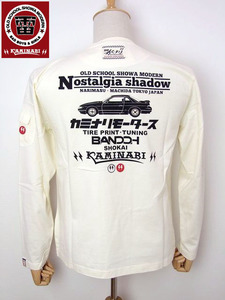 新品 カミナリモータース ロングTシャツ 白M 5代目シルビアS130型 昭和の名車 旧車 カミナリ 雷 175 メンズロンt カットソー