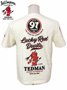 新品 テッドマン TEDMAN 半袖Ｔシャツ 白44 xl ロゴt メンズtシャツ エフ商会 509 カットソー