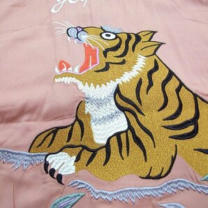新品 HOUSTON スーベニアシャツ ピンクXL トラ総刺繍 虎 ヒューストン メンズシャツ ベトジャン柄 ベトナム アロハ 新着 41071の画像10