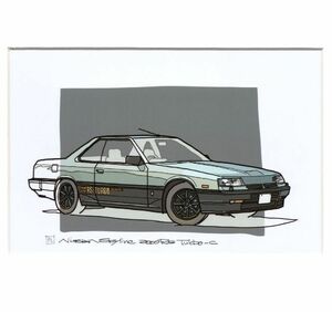 Art hand Auction Новый Старый Автомобиль Знаменитый Автомобиль Графика Skyline 2000RS Turbo C Галерея Shae Showa Ностальгический Автомобиль Nissan Интерьер, произведение искусства, Рисование, графика