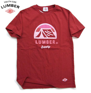 特価SALE セール 新品 ランバー半袖Ｔシャツ 小さ目tシャツ ワインXL テント LUMBER キャンプtシャツ カットソー 278