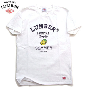 特価SALE セール 新品 ランバー半袖Ｔシャツ 白L 小さ目tシャツ レモン LUMBER tシャツ カットソー 270